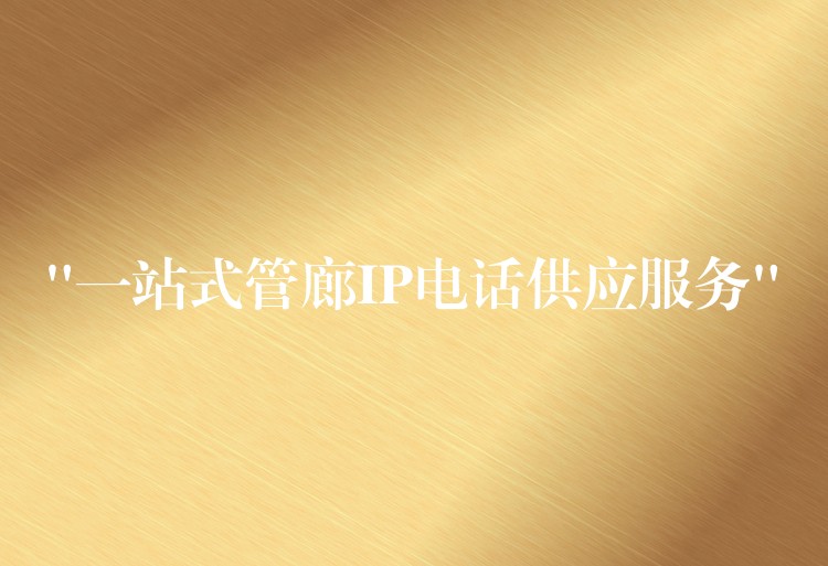  “一站式管廊IP電話(huà)供應(yīng)服務(wù)”