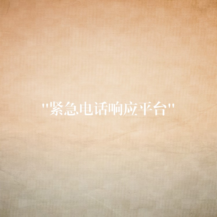 “緊急電話響應平臺”