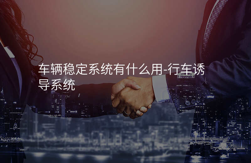  車(chē)輛穩(wěn)定系統(tǒng)有什么用-行車(chē)誘導(dǎo)系統(tǒng)